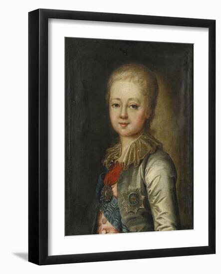 Portrait of Grand Duke Alexander Pavlovich (Alexander) as Child-Johann-Baptist Lampi the Younger-Framed Giclee Print