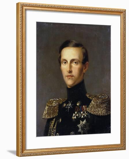 Portrait of Grand Duke Konstantin Nikolayevich of Russia, (1827-189), C1850-Franz Kruguer-Framed Giclee Print