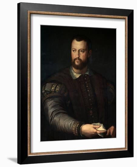 Portrait of Grand Duke of Tuscany Cosimo I De' Medici, (1519-157), after 1560-Agnolo Bronzino-Framed Giclee Print