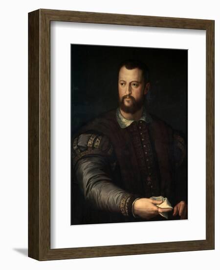 Portrait of Grand Duke of Tuscany Cosimo I De' Medici, (1519-157), after 1560-Agnolo Bronzino-Framed Giclee Print