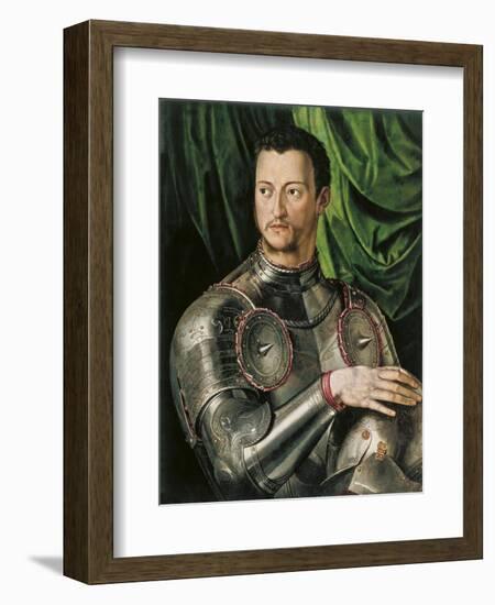 Portrait of Grand Duke of Tuscany Cosimo I De' Medici (1519-157) in Armour-Agnolo Bronzino-Framed Giclee Print