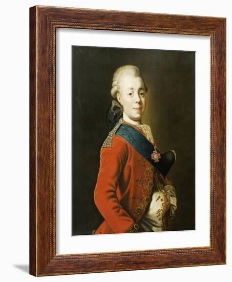 Portrait of Grand Duke Paul Petrovich (Future Tsar Paul I)-Alexander Roslin-Framed Giclee Print