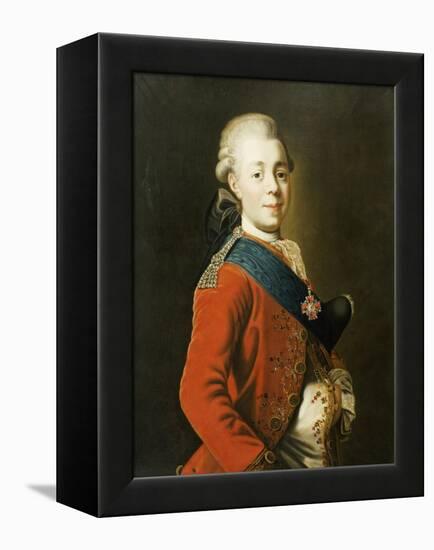 Portrait of Grand Duke Paul Petrovich (Future Tsar Paul I)-Alexander Roslin-Framed Premier Image Canvas
