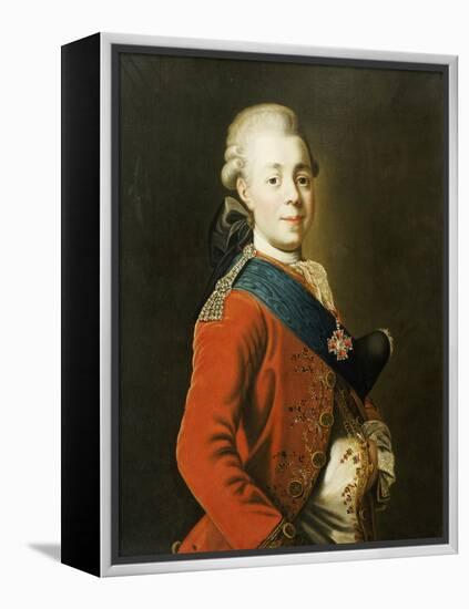 Portrait of Grand Duke Paul Petrovich (Future Tsar Paul I)-Alexander Roslin-Framed Premier Image Canvas