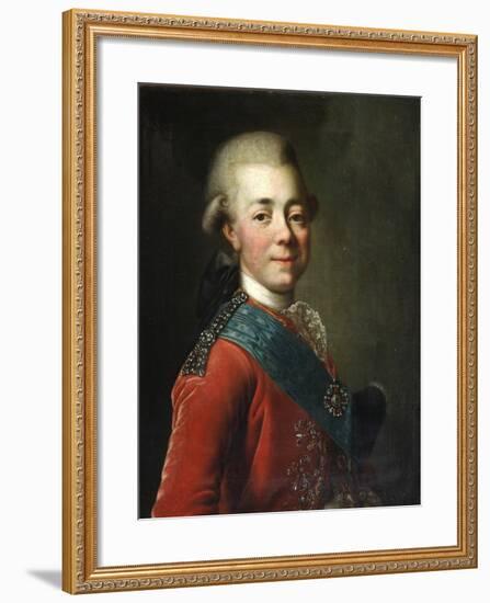 Portrait of Grand Duke Pavel Petrovich (1754-180), 1770S-Dmitri Grigorievich Levitsky-Framed Giclee Print