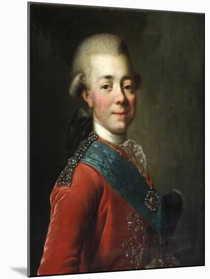 Portrait of Grand Duke Pavel Petrovich (1754-180), 1770S-Dmitri Grigorievich Levitsky-Mounted Giclee Print