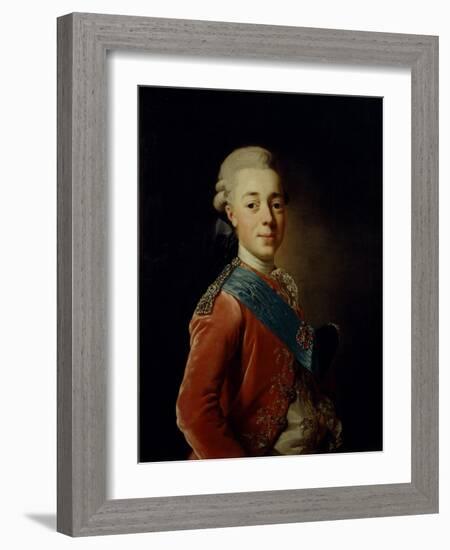 Portrait of Grand Duke Pavel Petrovich (1754-180), 1776-Alexander Roslin-Framed Giclee Print