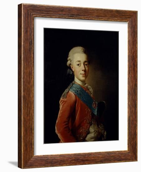 Portrait of Grand Duke Pavel Petrovich (1754-180), 1776-Alexander Roslin-Framed Giclee Print