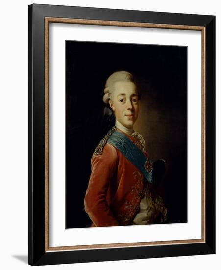 Portrait of Grand Duke Pavel Petrovich (1754-180), 1776-Alexander Roslin-Framed Giclee Print