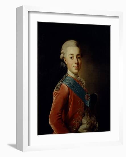 Portrait of Grand Duke Pavel Petrovich (1754-180), 1776-Alexander Roslin-Framed Giclee Print