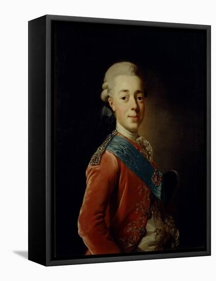 Portrait of Grand Duke Pavel Petrovich (1754-180), 1776-Alexander Roslin-Framed Premier Image Canvas