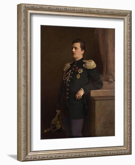 Portrait of Grand Duke Vladimir Alexandrovich of Russia (1847-190), 1880S-Ivan Nikolayevich Kramskoi-Framed Giclee Print