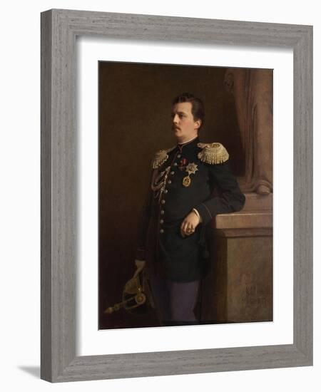 Portrait of Grand Duke Vladimir Alexandrovich of Russia (1847-190), 1880S-Ivan Nikolayevich Kramskoi-Framed Giclee Print