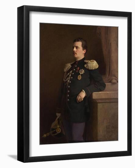 Portrait of Grand Duke Vladimir Alexandrovich of Russia (1847-190), 1880S-Ivan Nikolayevich Kramskoi-Framed Giclee Print