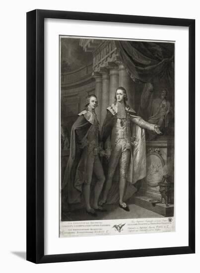 Portrait of Grand Dukes Alexander Pavlovich and Constantine Pavlovich of Russia, 1797-James Walker-Framed Giclee Print