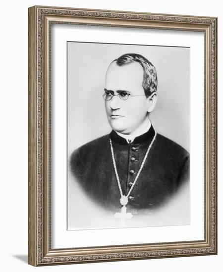 Portrait of Gregor Johann Mendel (b/w photo)-German photographer-Framed Giclee Print