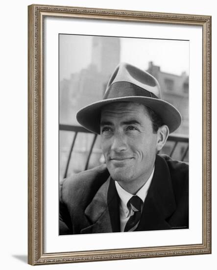 Portrait of Gregory Peck, Wearing a Hat-Nina Leen-Framed Premium Photographic Print