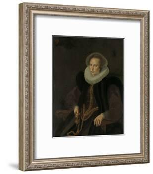 Portrait of Griete Jacobsdr Van Rhijn, Wife of Jacob Cornelisz Banjaert, Called Van Neck-Cornelis Ketel-Framed Art Print