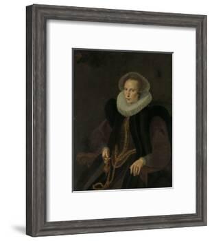 Portrait of Griete Jacobsdr Van Rhijn, Wife of Jacob Cornelisz Banjaert, Called Van Neck-Cornelis Ketel-Framed Art Print