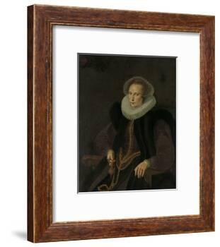 Portrait of Griete Jacobsdr Van Rhijn, Wife of Jacob Cornelisz Banjaert, Called Van Neck-Cornelis Ketel-Framed Art Print