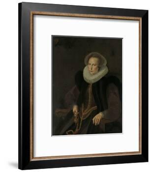 Portrait of Griete Jacobsdr Van Rhijn, Wife of Jacob Cornelisz Banjaert, Called Van Neck-Cornelis Ketel-Framed Art Print