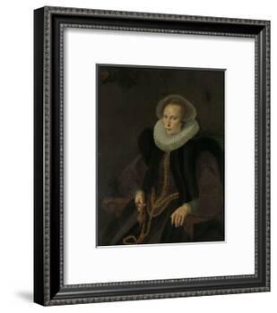 Portrait of Griete Jacobsdr Van Rhijn, Wife of Jacob Cornelisz Banjaert, Called Van Neck-Cornelis Ketel-Framed Art Print