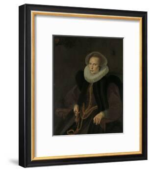 Portrait of Griete Jacobsdr Van Rhijn, Wife of Jacob Cornelisz Banjaert, Called Van Neck-Cornelis Ketel-Framed Art Print