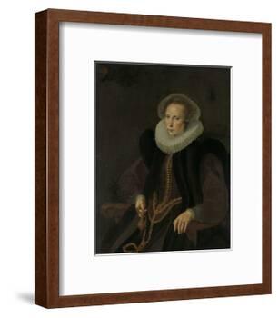 Portrait of Griete Jacobsdr Van Rhijn, Wife of Jacob Cornelisz Banjaert, Called Van Neck-Cornelis Ketel-Framed Art Print
