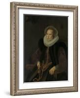 Portrait of Griete Jacobsdr Van Rhijn, Wife of Jacob Cornelisz Banjaert, Called Van Neck-Cornelis Ketel-Framed Art Print