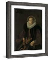 Portrait of Griete Jacobsdr Van Rhijn, Wife of Jacob Cornelisz Banjaert, Called Van Neck-Cornelis Ketel-Framed Art Print
