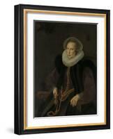 Portrait of Griete Jacobsdr Van Rhijn, Wife of Jacob Cornelisz Banjaert, Called Van Neck-Cornelis Ketel-Framed Art Print