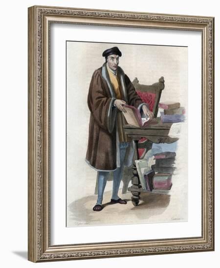 Portrait of Guillaume Bude (Budee) (Budaeus) (1467-1540), French scholar-French School-Framed Giclee Print