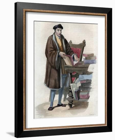 Portrait of Guillaume Bude (Budee) (Budaeus) (1467-1540), French scholar-French School-Framed Giclee Print