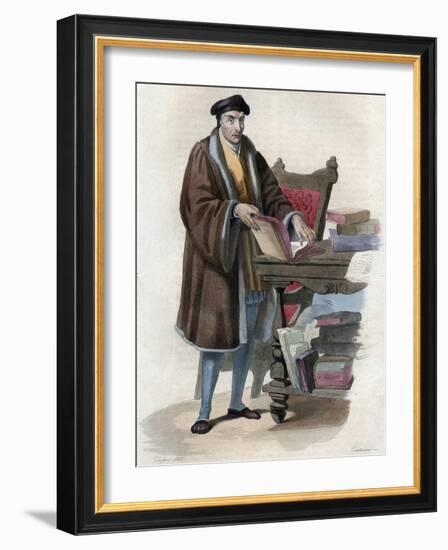 Portrait of Guillaume Bude (Budee) (Budaeus) (1467-1540), French scholar-French School-Framed Giclee Print