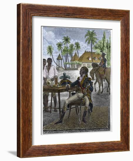 Portrait of Haitian Patriot Toussaint Louverture-Stefano Bianchetti-Framed Giclee Print