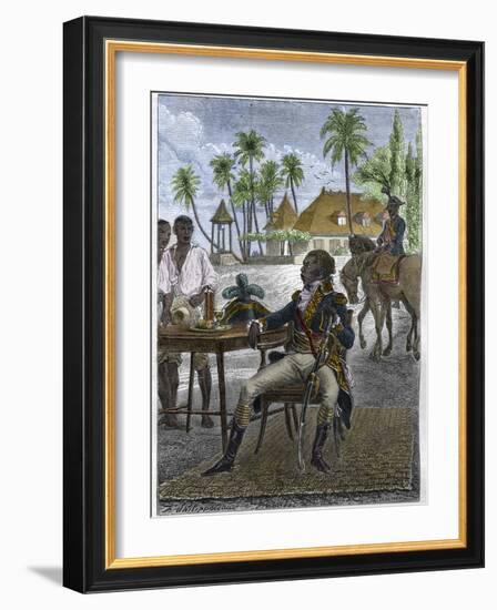 Portrait of Haitian Patriot Toussaint Louverture-Stefano Bianchetti-Framed Giclee Print