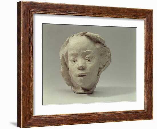 Portrait of Hanako (1868-1945), 1908 (Plaster)-Auguste Rodin-Framed Giclee Print