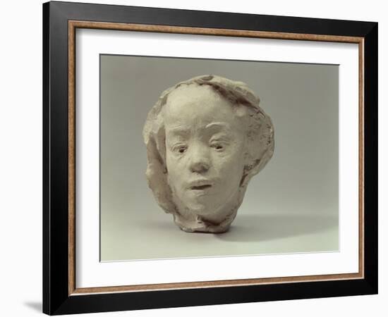 Portrait of Hanako (1868-1945), 1908 (Plaster)-Auguste Rodin-Framed Giclee Print