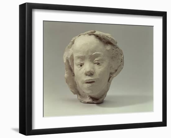 Portrait of Hanako (1868-1945), 1908 (Plaster)-Auguste Rodin-Framed Giclee Print