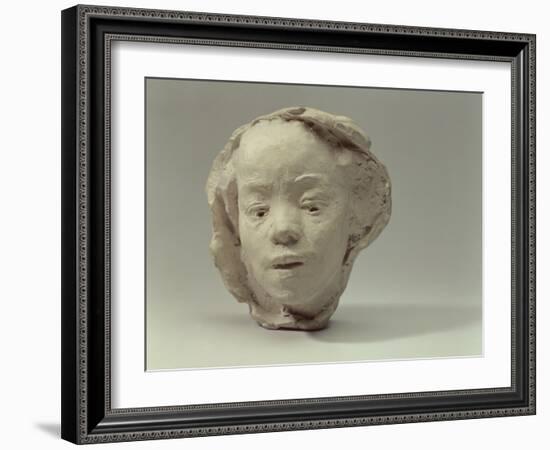 Portrait of Hanako (1868-1945), 1908 (Plaster)-Auguste Rodin-Framed Giclee Print