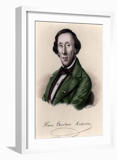 Portrait of Hans Christian Andersen-Johan Frederick Moller-Framed Giclee Print