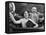 Portrait of Happy Couple Waving in Car-null-Framed Stretched Canvas