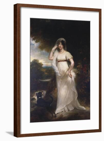 Portrait of Harriet Wells in a River Landscape-Sir William Beechey-Framed Giclee Print