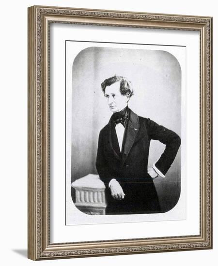 Portrait of Hector Berlioz, C.1850s-Auguste Adolphe Bertsch-Framed Photographic Print