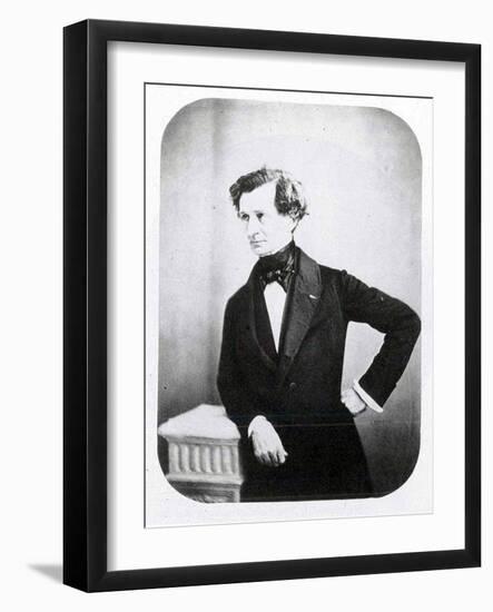 Portrait of Hector Berlioz, C.1850s-Auguste Adolphe Bertsch-Framed Photographic Print