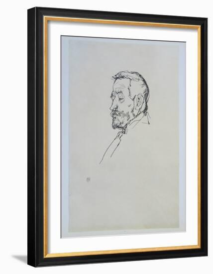 Portrait of Heinrich Benesch, 1913-Egon Schiele-Framed Collectable Print