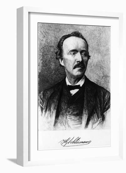 Portrait of Heinrich Schliemann-null-Framed Giclee Print