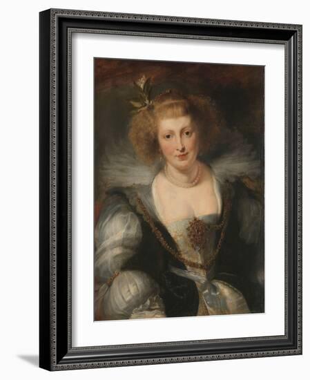 Portrait of Helena Fourment (1614-1673), the Artist’S Second Wife, C.1650 (Oil on Panel)-Peter Paul (after) Rubens-Framed Giclee Print