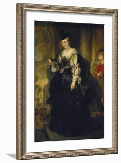 Portrait of Helene Fourment-Peter Paul Rubens-Framed Giclee Print