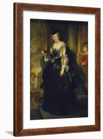 Portrait of Helene Fourment-Peter Paul Rubens-Framed Giclee Print